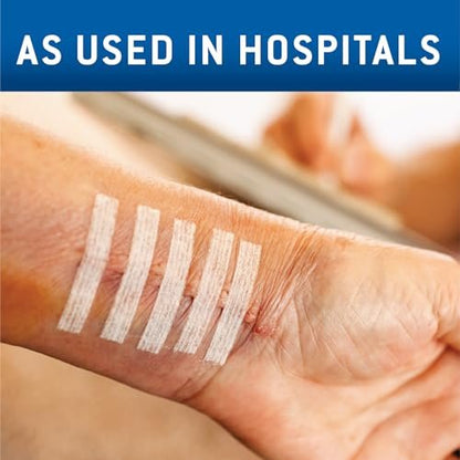 Care Science Adhesive Wundverschlussstreifen, 1/4 x 4 Zoll, 30 Stück | Sterile Streifen zum Schließen kleiner Schnitte und Wunden