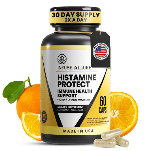 Infuse Allurè - Premium Histaminblocker Supplement - Fortschrittliches DAO-Enzym gegen histaminbedingte Unverträglichkeiten - Hergestellt in den USA, 60 Kapseln