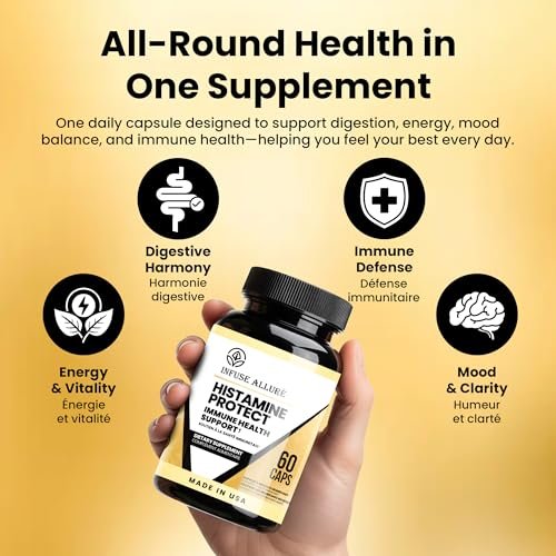 Infuse Allurè - Premium Histaminblocker Supplement - Fortschrittliches DAO-Enzym gegen histaminbedingte Unverträglichkeiten - Hergestellt in den USA, 60 Kapseln