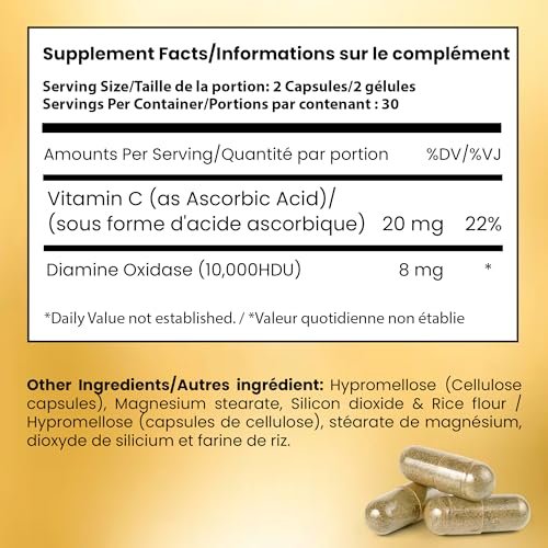 Infuse Allurè - Premium Histaminblocker Supplement - Fortschrittliches DAO-Enzym gegen histaminbedingte Unverträglichkeiten - Hergestellt in den USA, 60 Kapseln