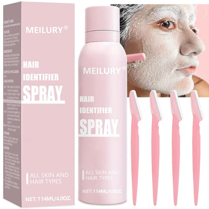 Hair Identifier Spray für die Gesichtsenthaarung – Feuchtigkeitsspendende Dermaplaning Spray für Frauen, 1 Stück