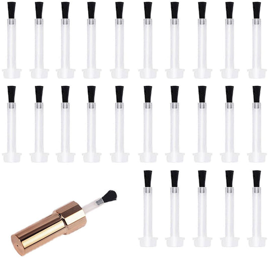KACHIMOO Ersatz-Nagellackpinsel-Set – 25-teiliges Einweg-Nagelkunstpinsel-Set mit Griff für Dip-Pulver-Flüssigkeit, weiche Borsten