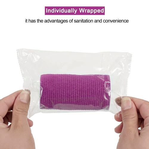 Selbstklebende Bandage 10 cm x 4,5 m - 12er Pack: Elastische Tierarztwickel für Pferde, Knöchel, Handgelenk, Sport