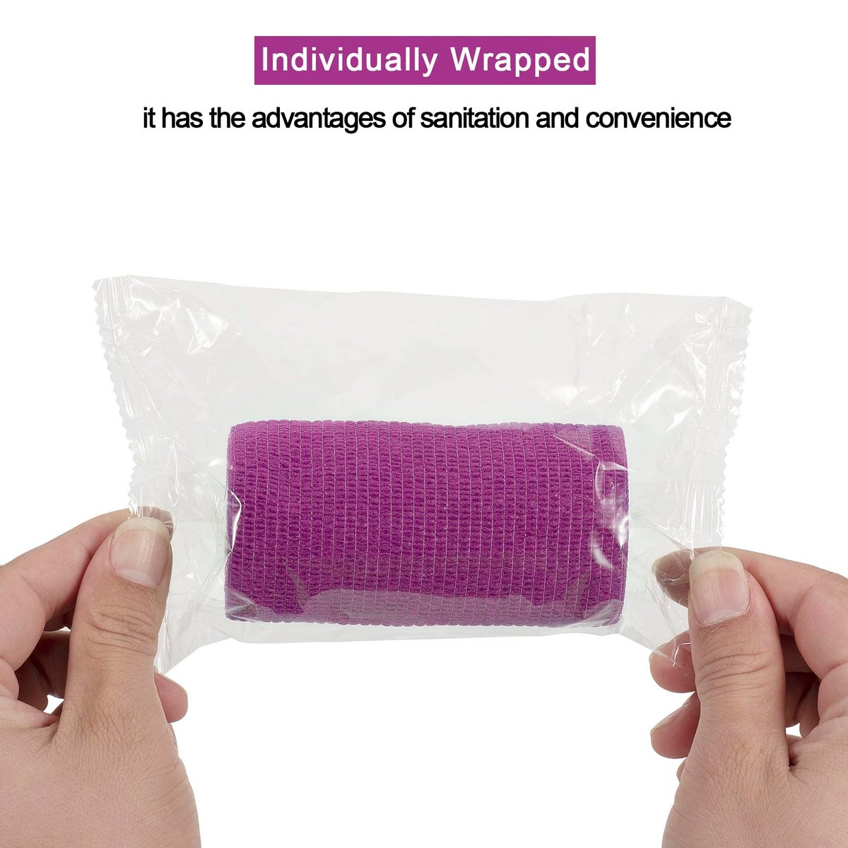 Selbstklebende Bandage 10 cm x 4,5 m - 12er Pack: Elastische Tierarztwickel für Pferde, Knöchel, Handgelenk, Sport