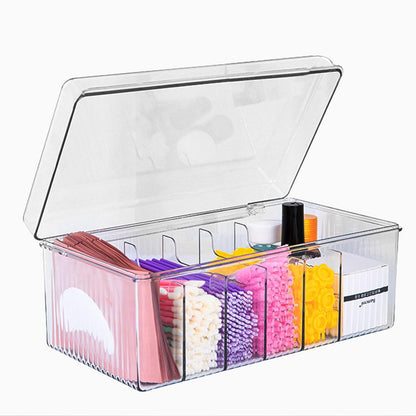 Lash Extension Organizer & Aufbewahrungsbox - Acryl-Aufbewahrung für Wimpernverlängerungen, Wimpern-Kunststoffbox mit Deckel, 8,5 x 4,9 x 3,5 Zoll, klar