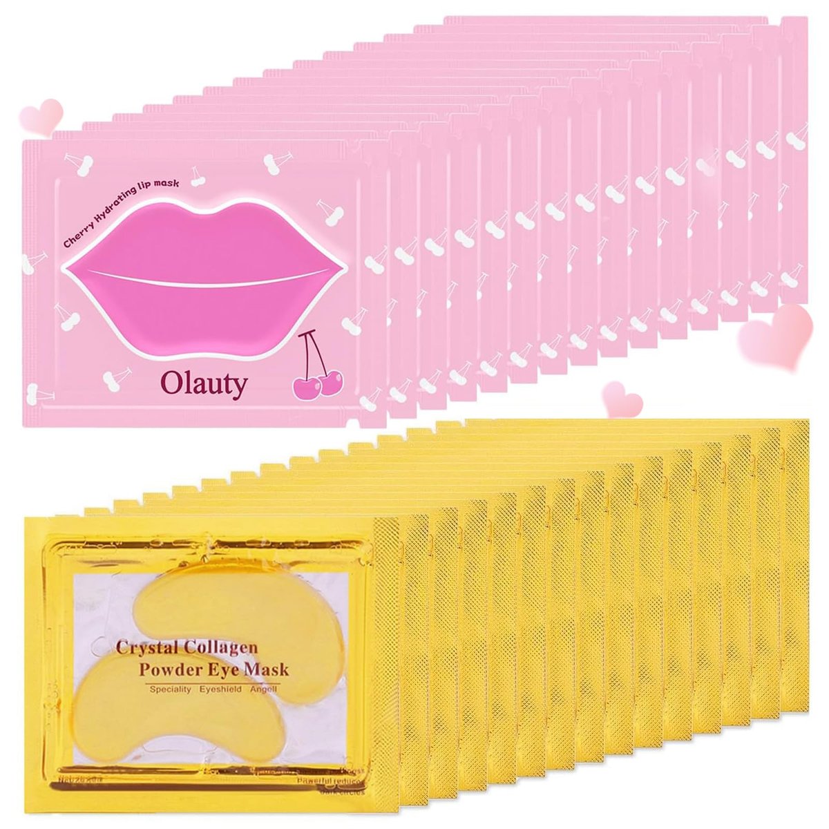 30 Paar Lippenmasken & Augenmasken – Feuchtigkeitsspendende Lippenmasken, Anti-Falten-Patches für Lippen und Augen, Junggesellinnen-Abschiedsgeschenke, Bulk-Geschenke, Lehrer-Dankesgeschenke, Muttertagsgeschenke