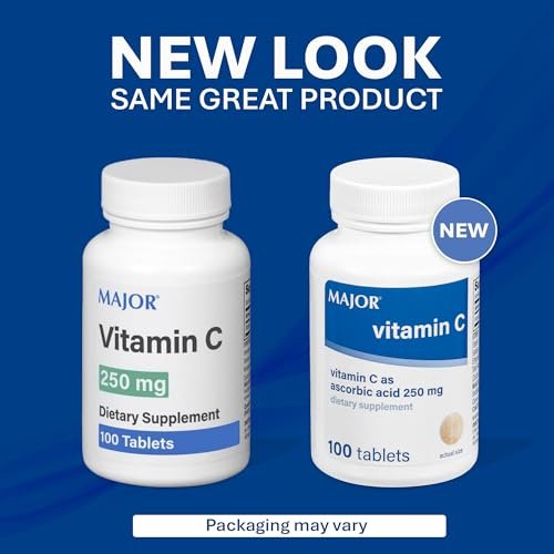 MAJOR Vitamin C 250 mg – Nahrungsergänzungsmittel – 100 Tabletten (2er-Pack)