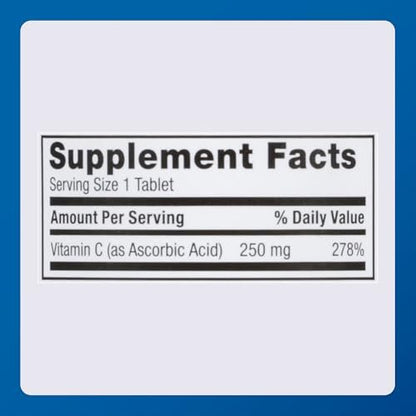 MAJOR Vitamin C 250 mg – Nahrungsergänzungsmittel – 100 Tabletten (2er-Pack)