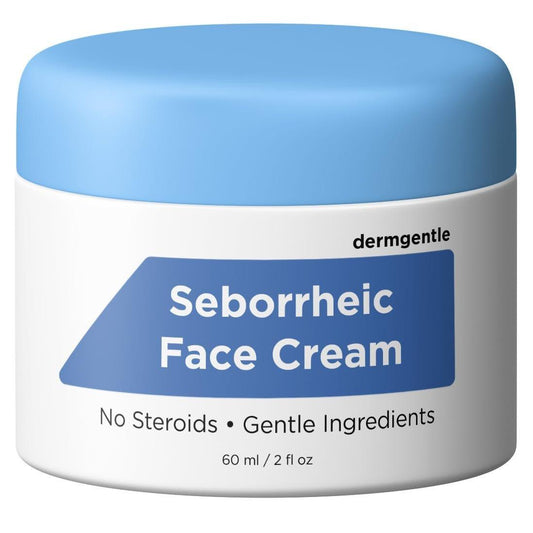 Seborrhoische Dermatitis Gesichtscreme für empfindliche Haut – Feuchtigkeitsspendend & unterstützt die Hautbarriere mit MCT-Öl, Squalan – Feuchtigkeitscreme für Gesicht, Kopfhaut und Körper – Keine Steroide, sanfte Inhaltsstoffe