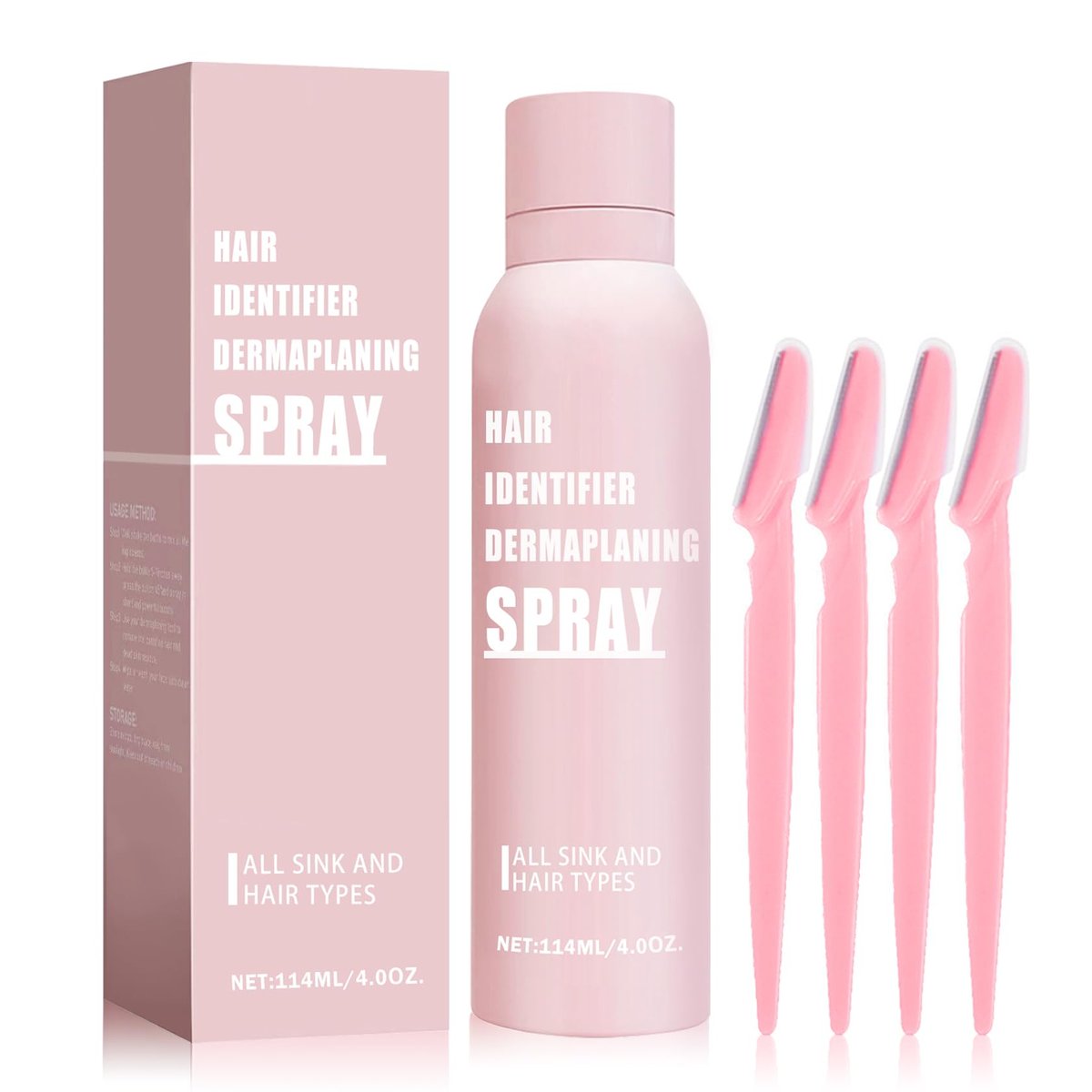IONSGAKO Haaridentifizierungsspray für die Gesichtsenthaarung – Enthüllungsspray für Dermaplaning, feuchtigkeitsspendende Hautpflege für Frauen, 30 ml