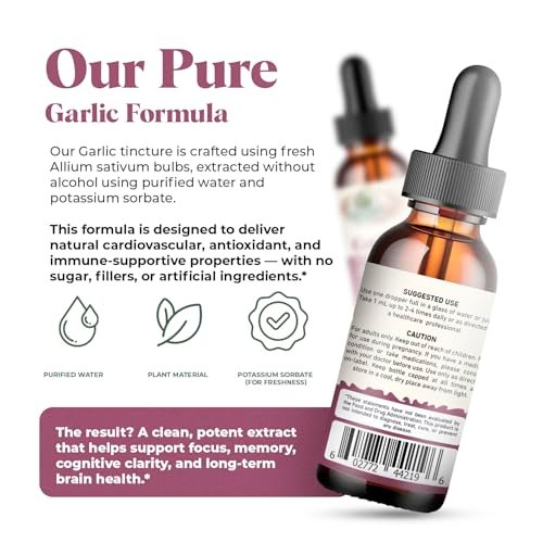 Amazing Botanicals Knoblauch-Tinktur – Allium Sativum Kräuterextrakt – Hochwirksames flüssiges Nahrungsergänzungsmittel – (30 ml)