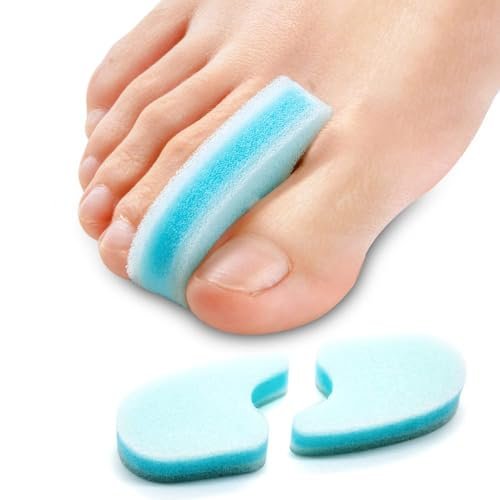 Sumiwish Schaumstoff Zehenspreizer, 20er-Pack Atmungsaktive Zehenabstandshalter, Reduzieren Reibung und Lindern Hühneraugen Schmerzen, Überlappende Zehenkorrektor - Blau