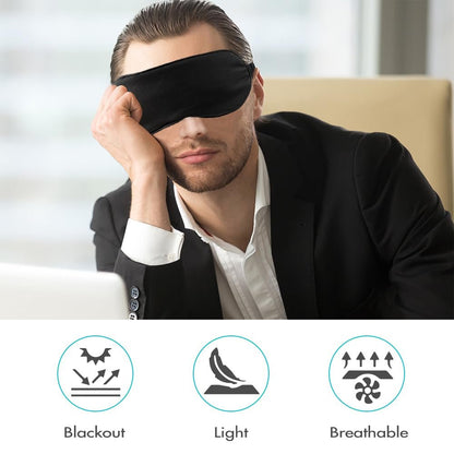 2er-Pack Schwarze Satin-Schlafmasken, verstellbare Seiden-Augenmasken zum Schlafen, weiche atmungsaktive Schlafbrille für Erwachsene, Paare, Partys, Reisen, Flugreisen, Augenabdeckungen