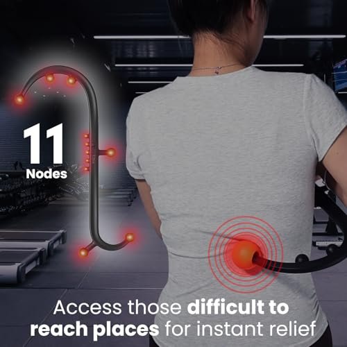 LiBa Trigger Point Massage Tool – Abnehmbarer Rücken-Nacken-Schulter-Massagegerät zur Schmerzlinderung, manuelle Therapie-Massage-Haken-Stock mit Massageball, Geschenk für Sportler, Büroangestellte und chronische Schmerzpatienten