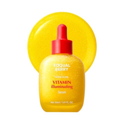 EQQUALBERRY Vitamin Illuminating Serum | Niacinamid 4% + aufhellendes Vitamin C Gesichtsserum mit Hyaluronsäure & Vitamin E | Pflege gegen dunkle Flecken, ungleichmäßigen Hautton | Koreanische Hautpflege, 30 ml