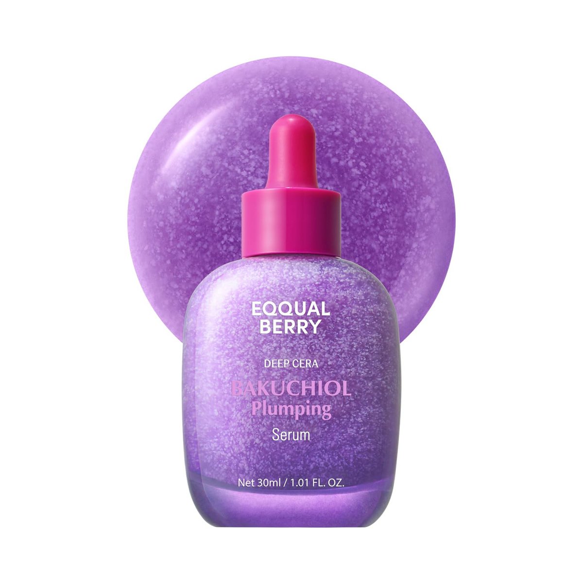 EQQUALBERRY Bakuchiol Plumping Face Serum – Natürliche Retinol-Alternative für empfindliche Haut mit Niacinamid & Hyaluronsäure, Poren & Falten Koreanische Hautpflege (30 ml)