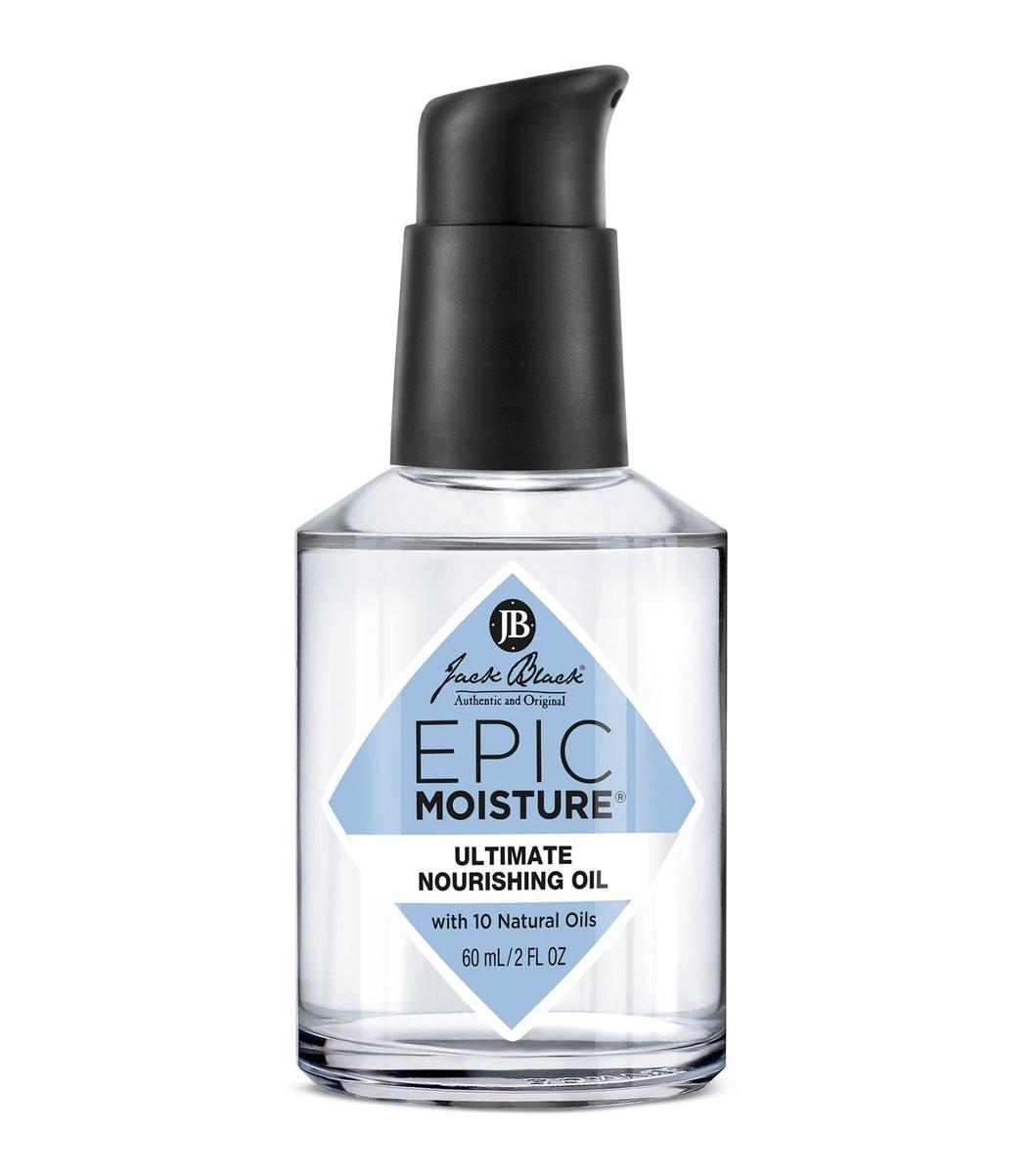 Jack Black Epic Moisture Ultimate MP10 Nährender Öl, 60 ml – Mehrzweck-Feuchtigkeitsöl für Gesicht, Bart, Körper, Haare, Ellbogen, Füße und Nagelhaut mit 10 natürlichen Ölen