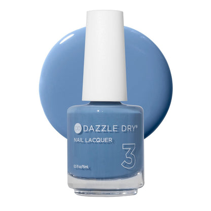 Dazzle Dry Nagellack (Schritt 3) - Varsity Blues - Gedämpftes helles Denimblau. Deckender Creme-Finish (0,5 fl oz)