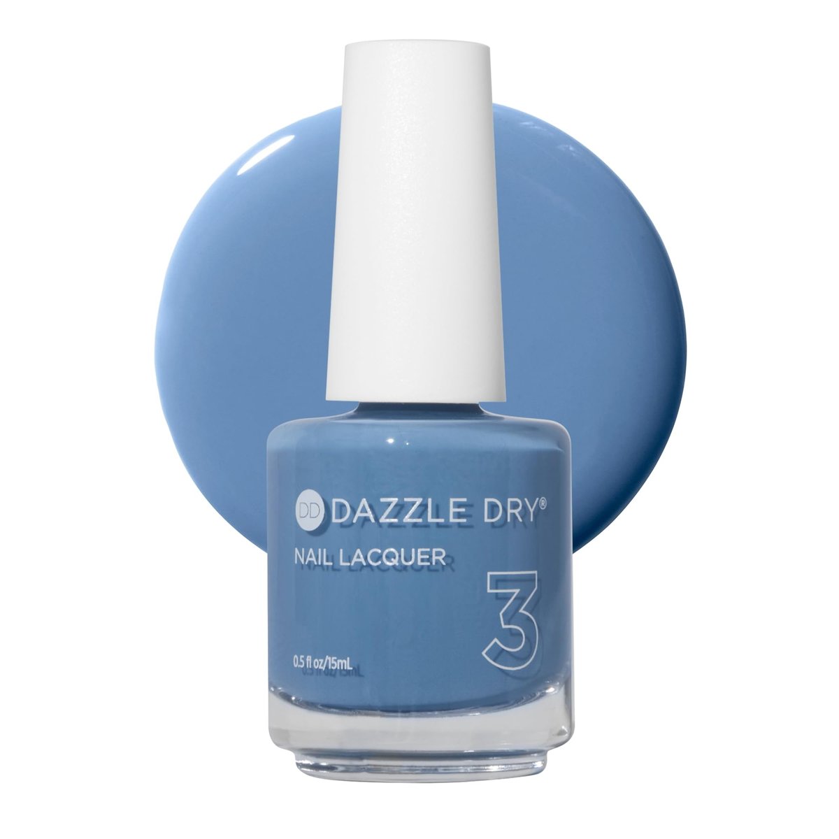 Dazzle Dry Nagellack (Schritt 3) - Varsity Blues - Gedämpftes helles Denimblau. Deckender Creme-Finish (0,5 fl oz)