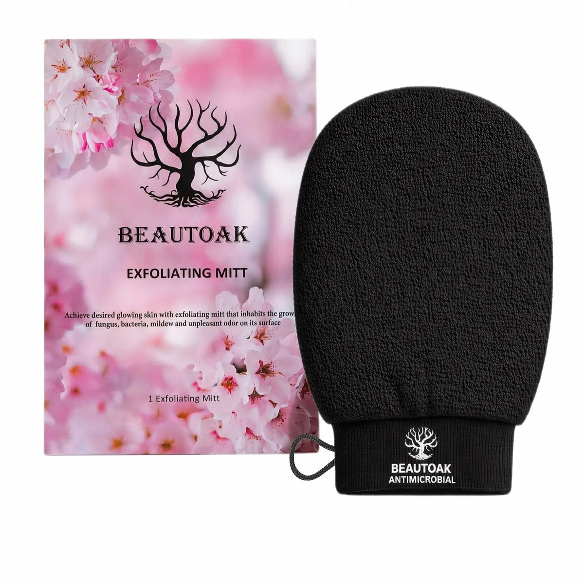 Beautoak Antimikrobielle Koreanische Peelinghandschuhe für die Dusche mit Geruchsschutz – Peeling-Handschuh Körperpeeling – Hautpeeling & Entfernung abgestorbener Hautzellen (1 Pack)