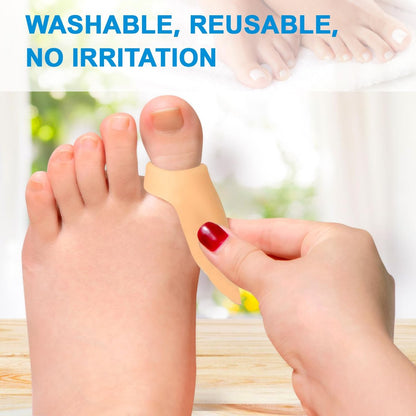 Promifun Gel Bunion Protector Shield – 10er-Pack Bunion Pads & Polster, Ballenzehschutz gegen Reibung und Druck, Beige