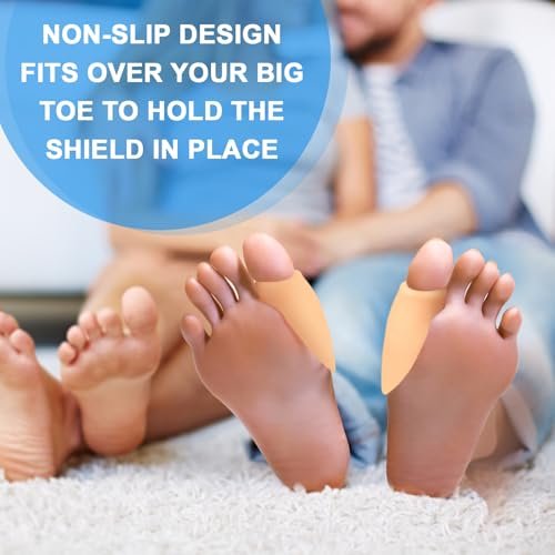 Promifun Gel Bunion Protector Shield – 10er-Pack Bunion Pads & Polster, Ballenzehschutz gegen Reibung und Druck, Beige