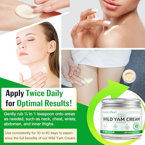 NATURE ZIRAN Wild Yam Creme – Wild Yam Creme zur Linderung von Symptomen während Phasen körperlicher Veränderung – für alle Hauttypen (62 ml)
