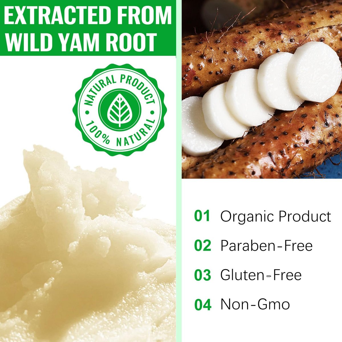 NATURE ZIRAN Wild Yam Creme – Wild Yam Creme zur Linderung von Symptomen während Phasen körperlicher Veränderung – für alle Hauttypen (62 ml)