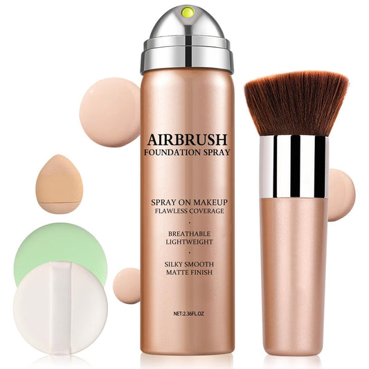 LZXLUKGIR Airbrush Foundation – Magic Minerals Foundation für makellose, strahlende Haut (01 Natürlich/Warm Porzellan)