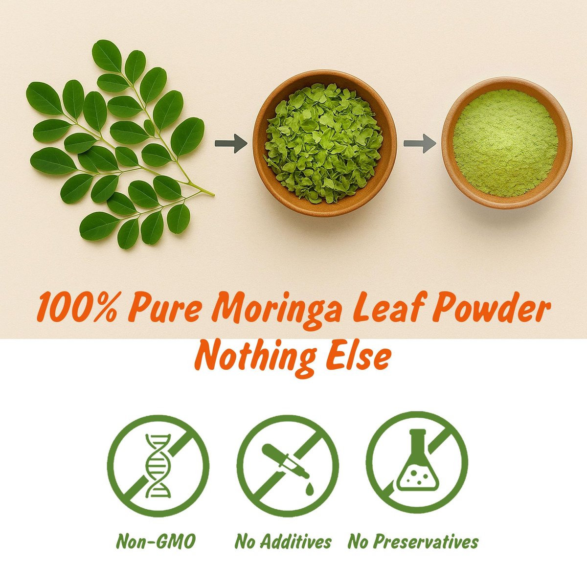 Spice Profile USDA Bio Moringa Pulver, laborgeprüft auf Schwermetalle, wiederverschließbarer 4 oz Beutel, Moringa Patta Pulver
