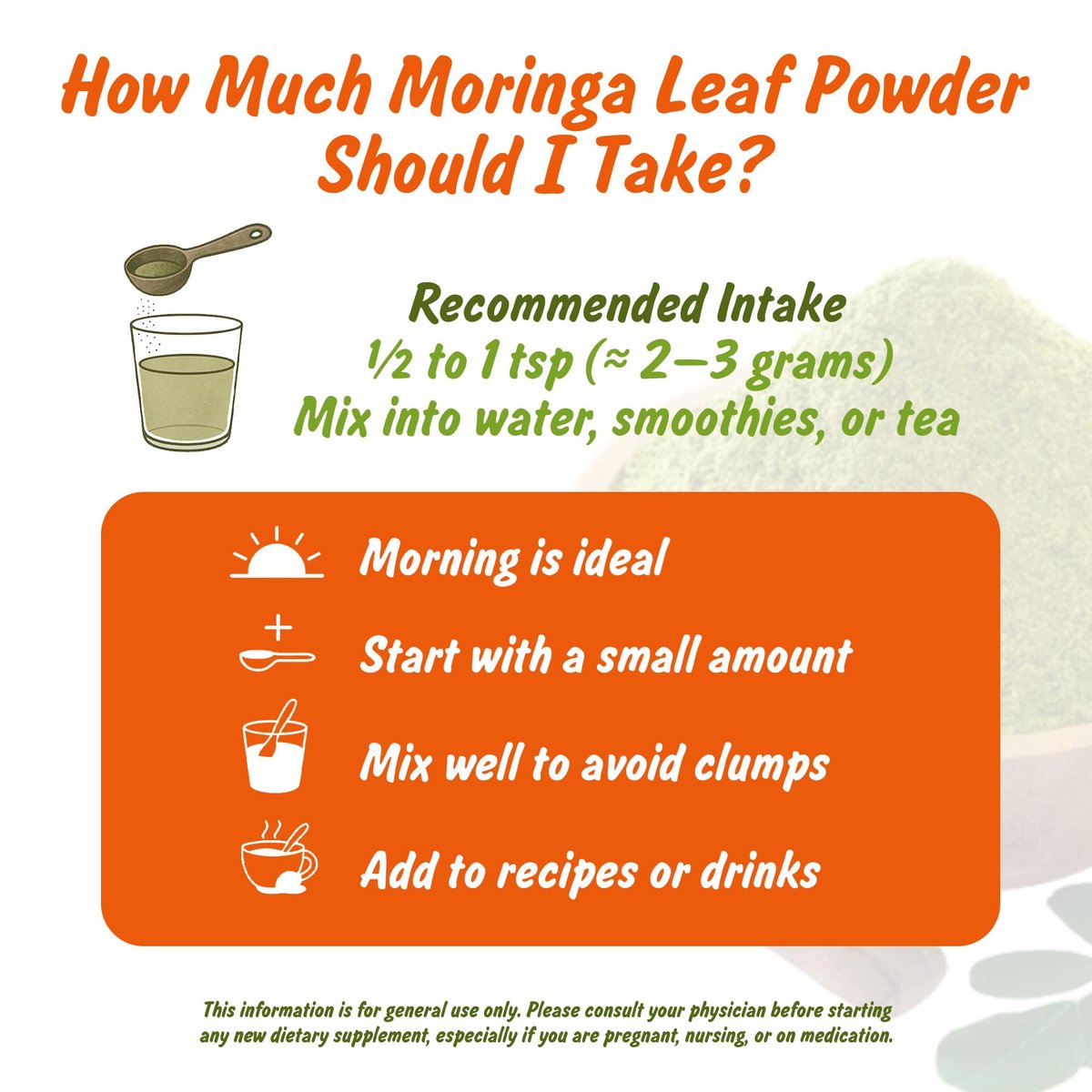 Spice Profile USDA Bio Moringa Pulver, laborgeprüft auf Schwermetalle, wiederverschließbarer 4 oz Beutel, Moringa Patta Pulver