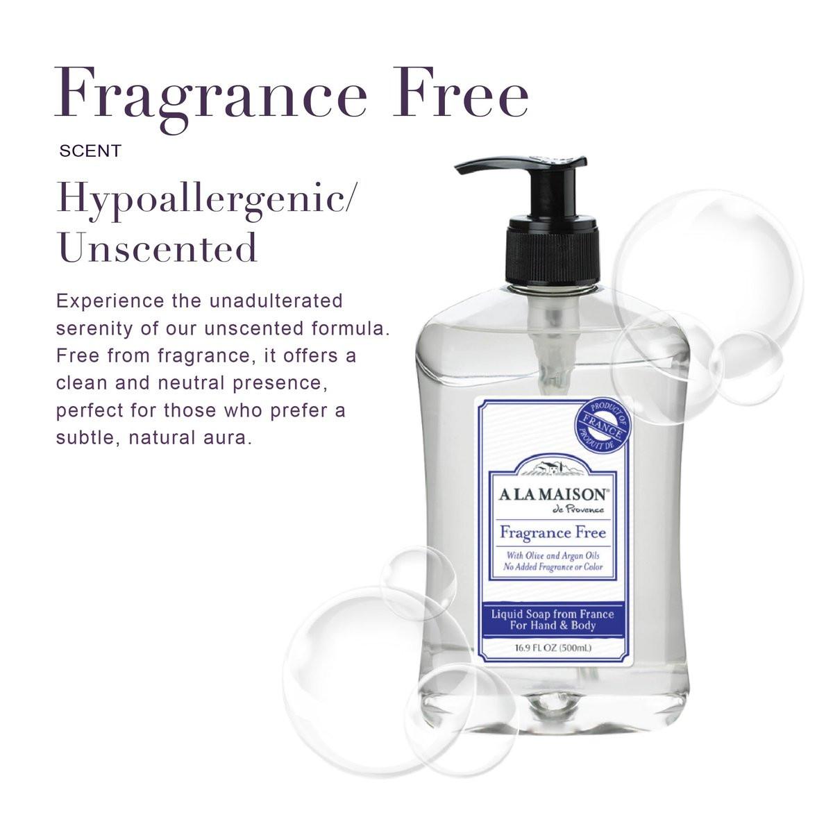 A LA MAISON French Liquid Hand Soap, Hypoallergen, ohne Duft - Natürliche Handseife mit ätherischen Ölen - biologisch abbaubar, pflanzlich, vegan, tierversuchsfrei, alkohol- & parabenfrei (16,9 oz, 3er-Pack)