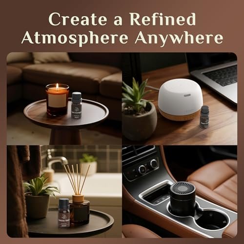 ASAKUKI Men Essential Oils Set für Diffuser – 6×10 ml Kollektion inspirierter Unisex-Duftöle für Diffuser – Elegante, saubere und selbstbewusste Düfte