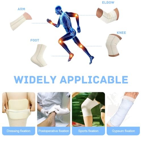 Tubuläre elastische Sportbandage 5 cm x 10 m – wiederverwendbare Mullbinde für Arme, Knie und Beine