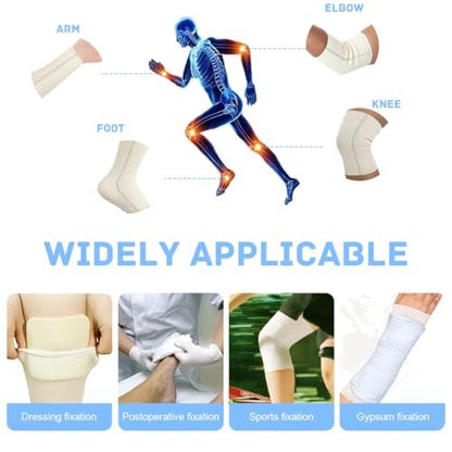 Tubuläre elastische Sportbandage 5 cm x 10 m – wiederverwendbare Mullbinde für Arme, Knie und Beine