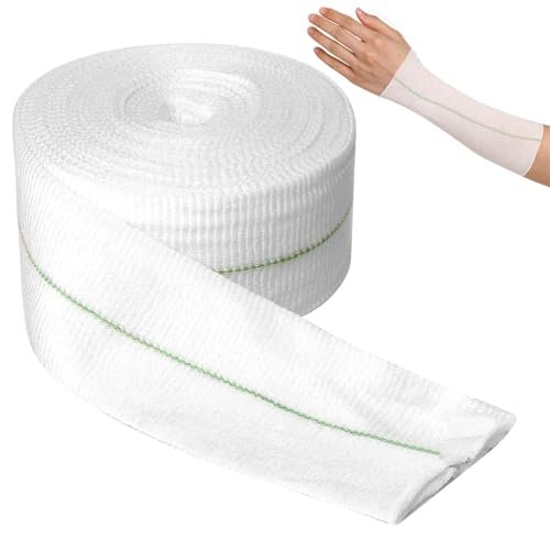 Tubuläre elastische Sportbandage 5 cm x 10 m – wiederverwendbare Mullbinde für Arme, Knie und Beine