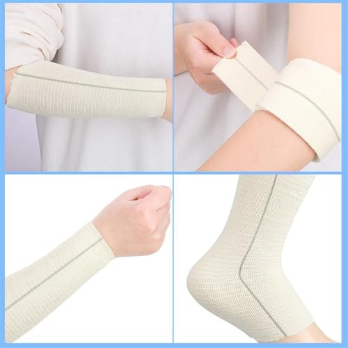 Tubuläre elastische Sportbandage 5 cm x 10 m – wiederverwendbare Mullbinde für Arme, Knie und Beine