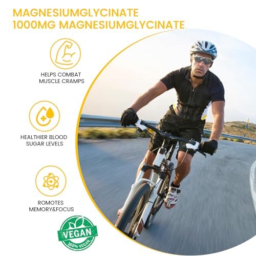 Magnesiumglycinat Gummibärchen 1000mg - 90 Stück | Magnesium Kalium Präparat für Entspannung, Stressabbau, mit Vitamin D, B6, CoQ10 für ruhige Stimmung & Schlafunterstützung - Mango Ananas Gummis