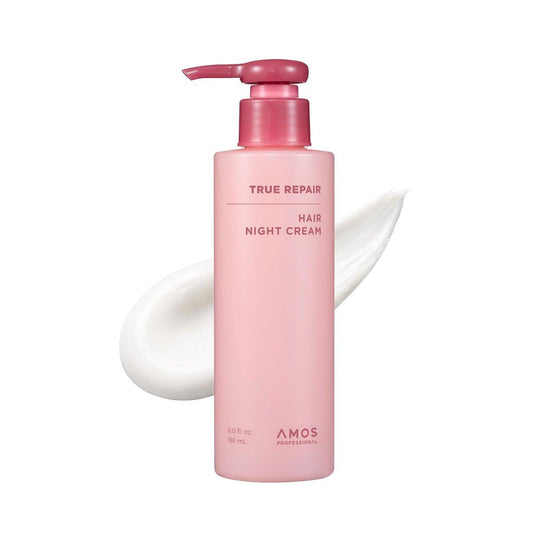 AMOS PROFESSIONAL True Repair Hair Night Cream 6.0 fl oz – K-Beauty Overnight Haar Primer & Leave-In Conditioner, Feuchtigkeitsspendende Tiefenpflege für trockenes & geschädigtes Haar