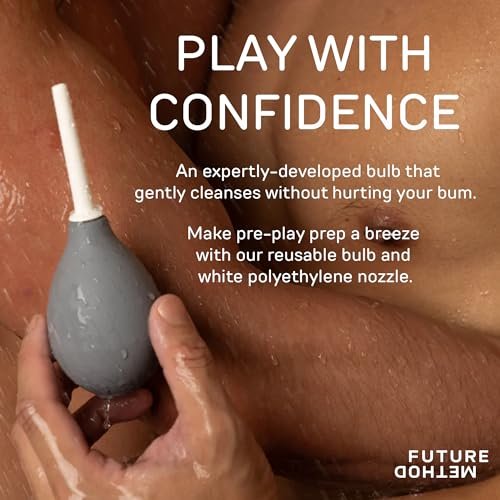 Wiederverwendbarer Anal-Dusche-Bulb – Sarolit Einlaufbirne mit weißem Polyethylen-Aufsatz für Frauen und Männer, 50 ml Fassungsvermögen