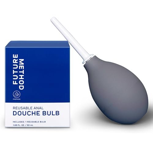 Wiederverwendbarer Anal-Dusche-Bulb – Sarolit Einlaufbirne mit weißem Polyethylen-Aufsatz für Frauen und Männer, 50 ml Fassungsvermögen