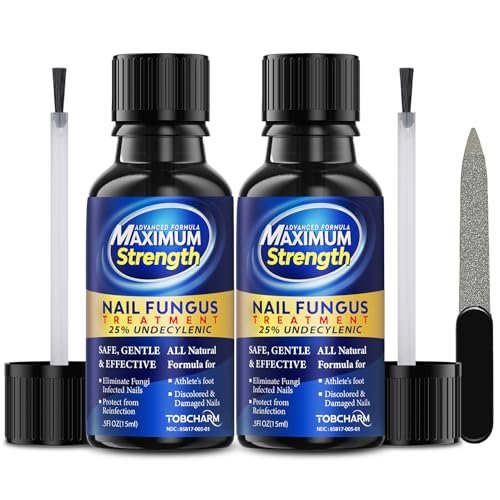 Nagelpilz Behandlung mit 25% Undecylensäure, Zehennagelpilz Behandlung, Extra Stark, gegen Fußpilz - 2 Stück