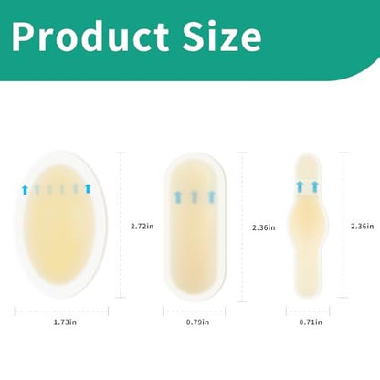 24er-Pack Gel Blasenpflaster Hydrokolloid Pflaster für Ferse, Zeh & Fuß – Wasserabweisende Blasenpads zur Vorbeugung und Heilung – Sortiert