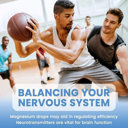 ReviNutra Triple Magnesium Complex Liquid Drops, 1300mg Magnesium Glycinat, Taurat & Citrat mit Omega3, L-Theanin, Ashwagandha, Kalium, D3, B6, B12 für Ruhe, Schlaf, Muskeln, Erdbeergeschmack, 60 ml
