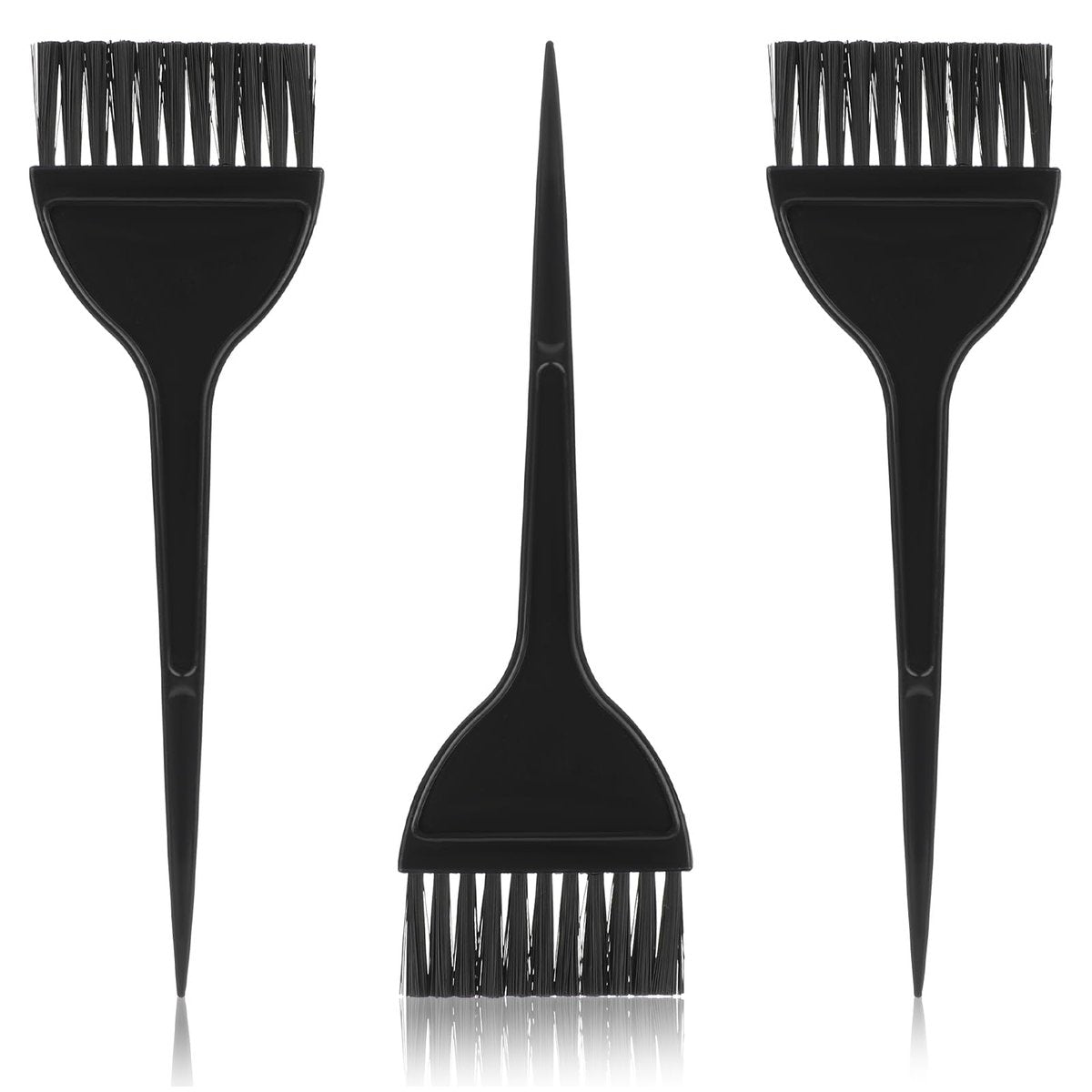 Haarfärbepinsel Set – 3 Stück Professionelle Haarfarbepinsel für Damen und Herren, Wiederverwendbar, für Salon und Zuhause (Schwarz)