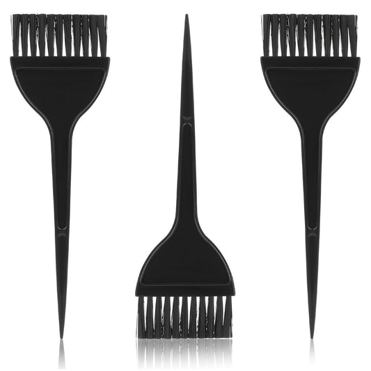 Haarfärbepinsel Set – 3 Stück Professionelle Haarfarbepinsel für Damen und Herren, Wiederverwendbar, für Salon und Zuhause (Schwarz)