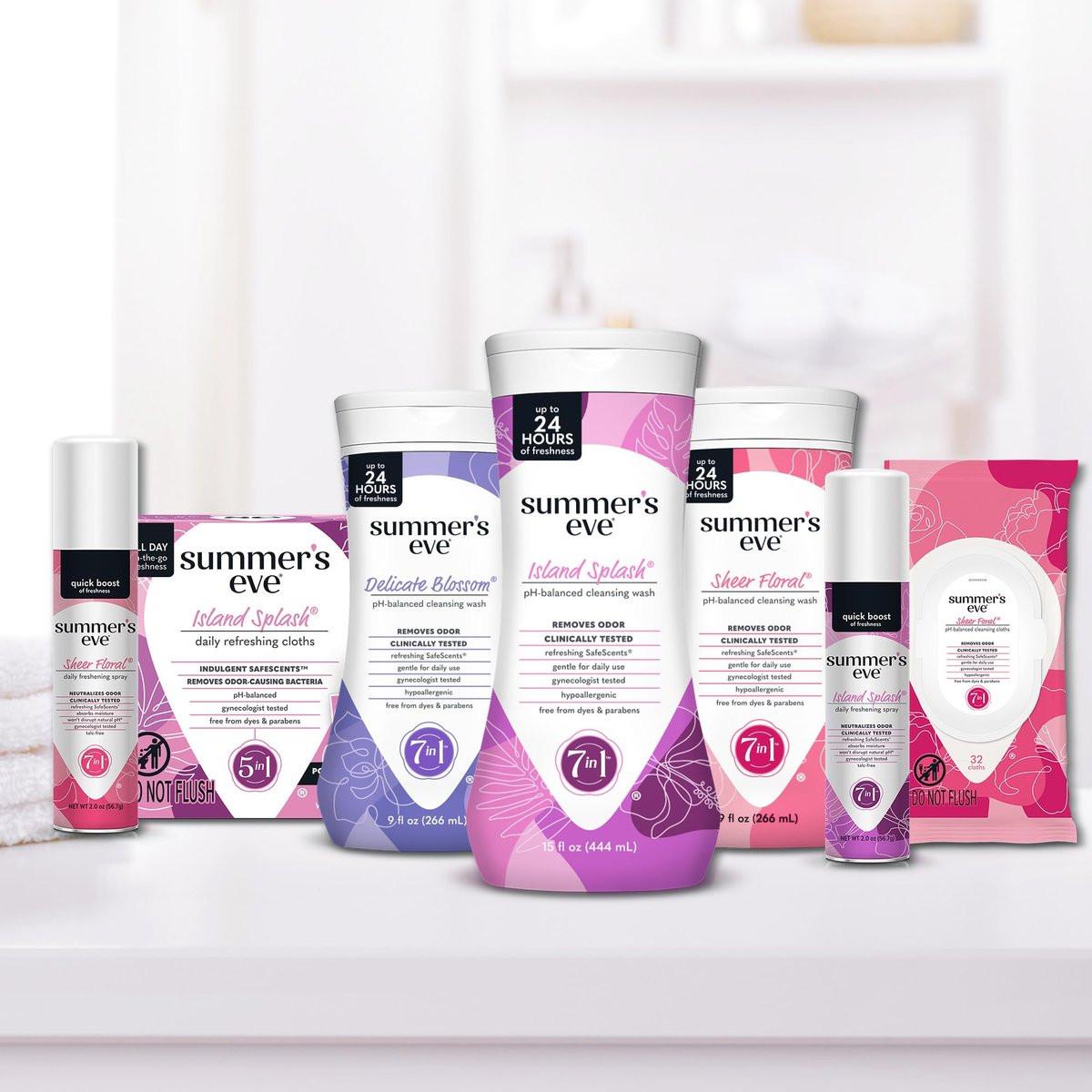 Summer's Eve Amber Nights Feminine Tücher – pH-ausgeglichene Intimtücher zur Geruchsentfernung, einzeln verpackt, 12 Stück