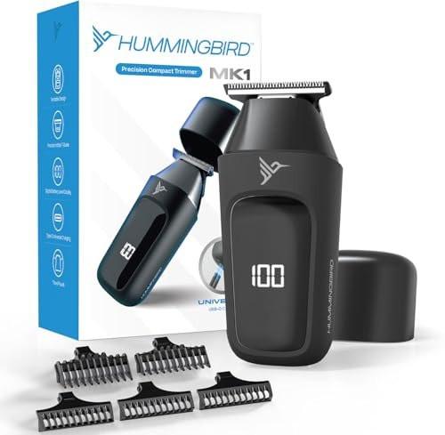 HUMMINGBIRD MK1 Kompakter Trimmer – Kabelloser USB-C wiederaufladbarer Bart- und Körperhaartrimmer für Männer, Reiseshaver, inklusive Aufbewahrungstasche, ideales Geschenk für Männer, Vater, Ehemann