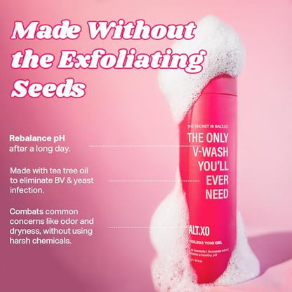 salt.xo Seedless Yoni Gel Waschgel für die Intimhygiene, Feminine Waschung mit erfrischender Gurke und Aloe Vera, natürliche Intimpflege für Frauen, pH-Balance Intimwaschgel, tierversuchsfrei (237 ml)