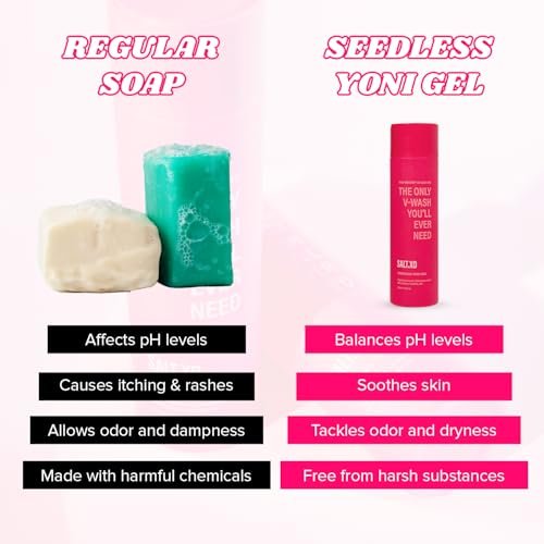 salt.xo Seedless Yoni Gel Waschgel für die Intimhygiene, Feminine Waschung mit erfrischender Gurke und Aloe Vera, natürliche Intimpflege für Frauen, pH-Balance Intimwaschgel, tierversuchsfrei (237 ml)